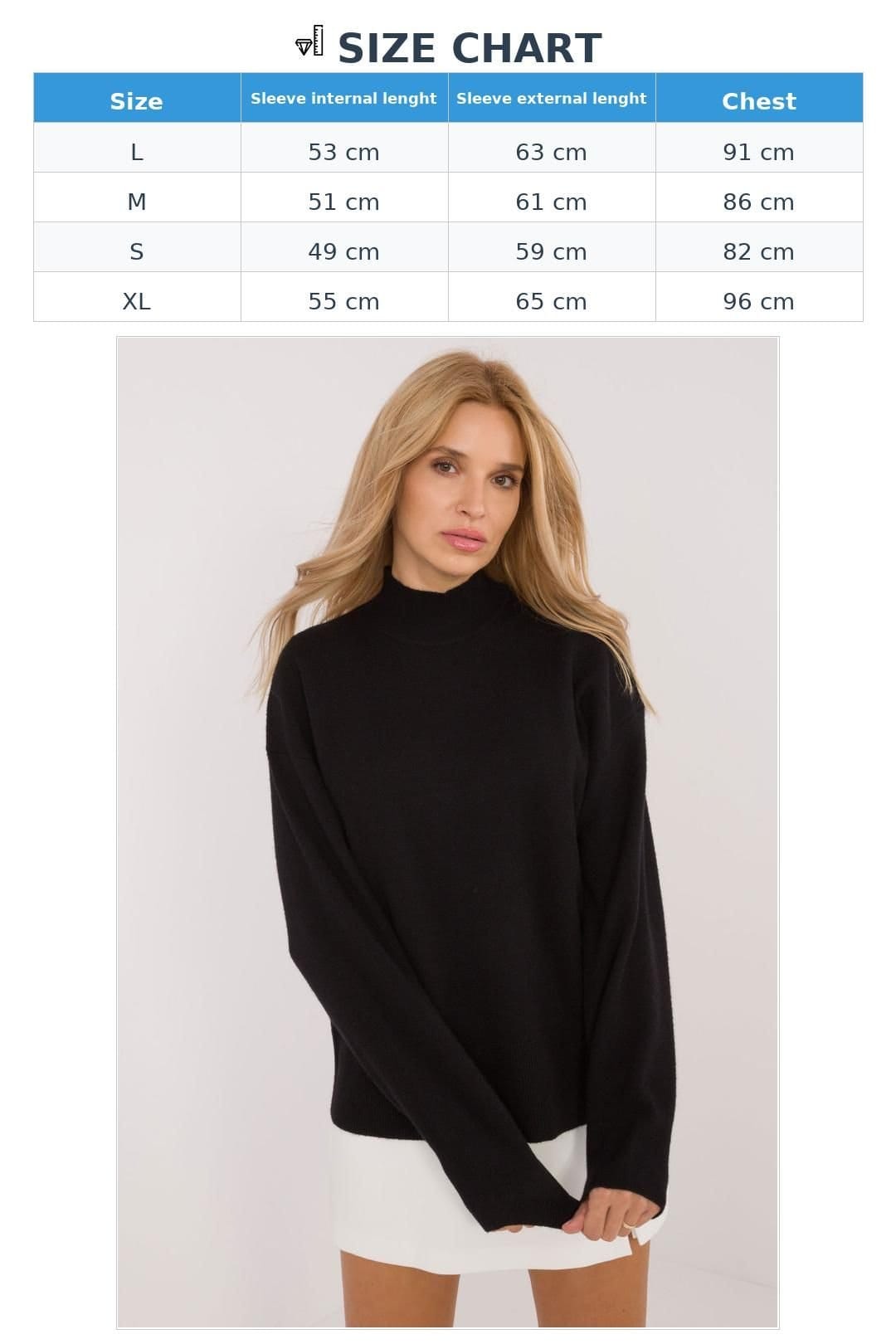 Love Lace Love Lace Women's Viscose Blend Half Turtleneck Sweater in Black - 4