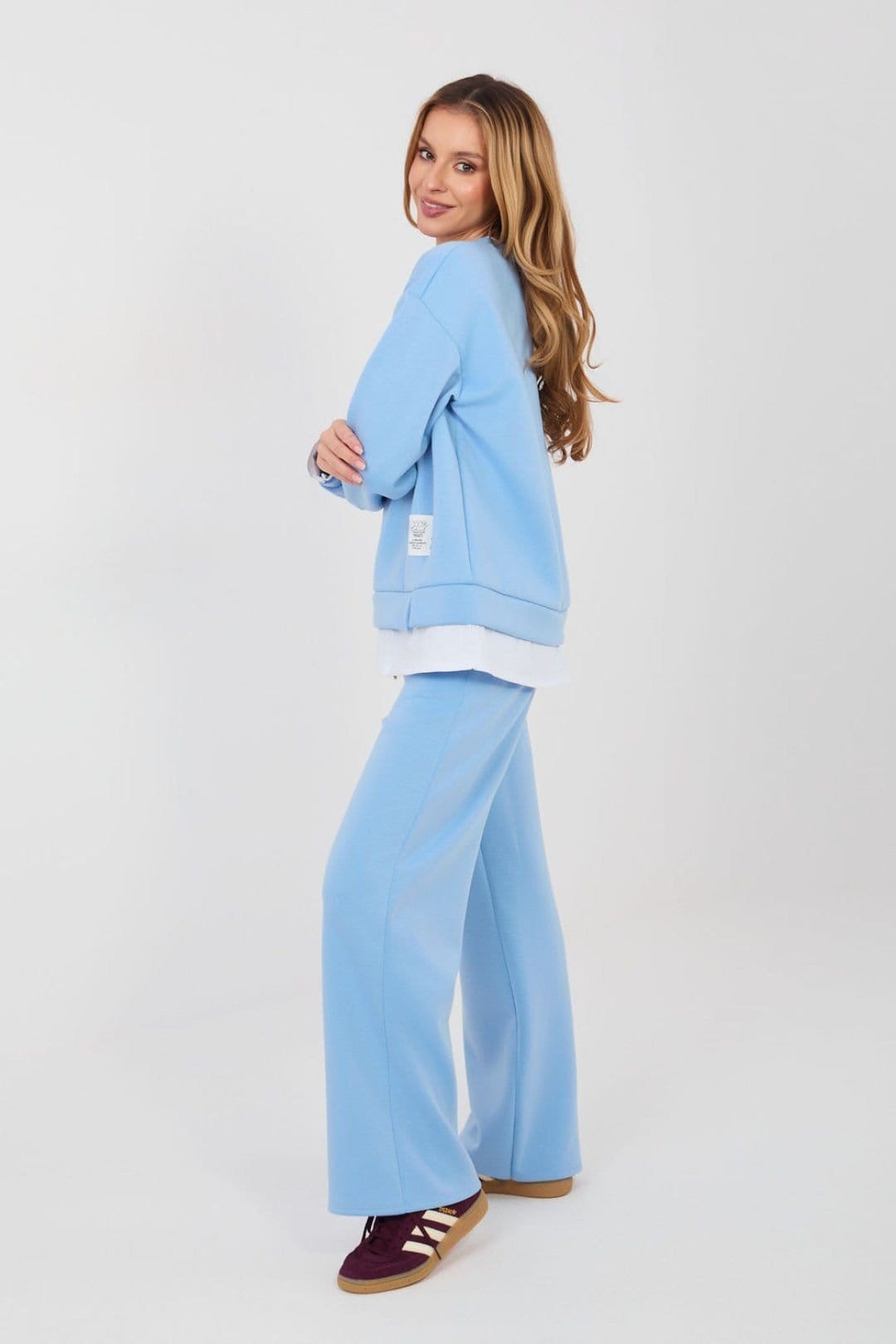 Love Lace Blue Casual Tracksuit Set for Women