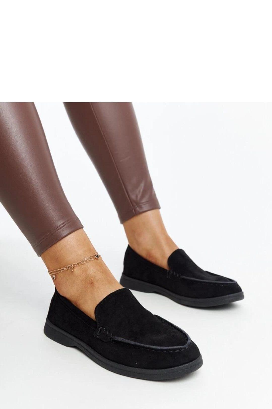 Love Lace Love Lace Black Suede Loafers for Women