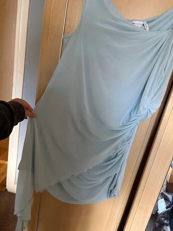 ASOS Design Light Blue Ruched Dress