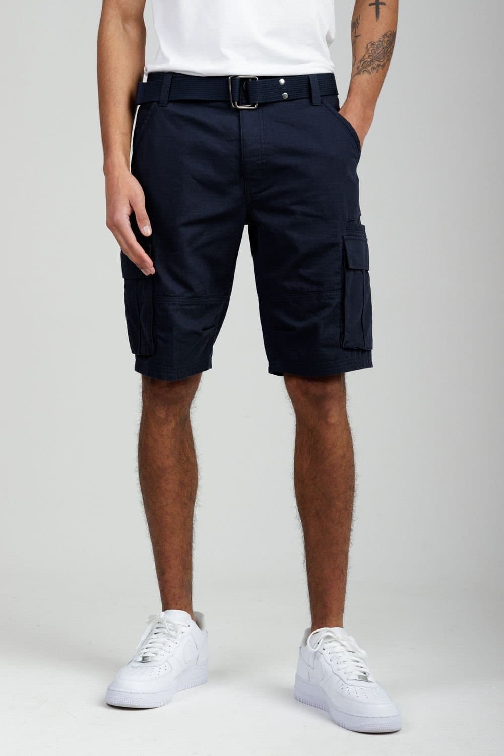 Tokyo Laundry Tokyo Laundry Men's Cotton Ripstop Cargo Shorts in Navy