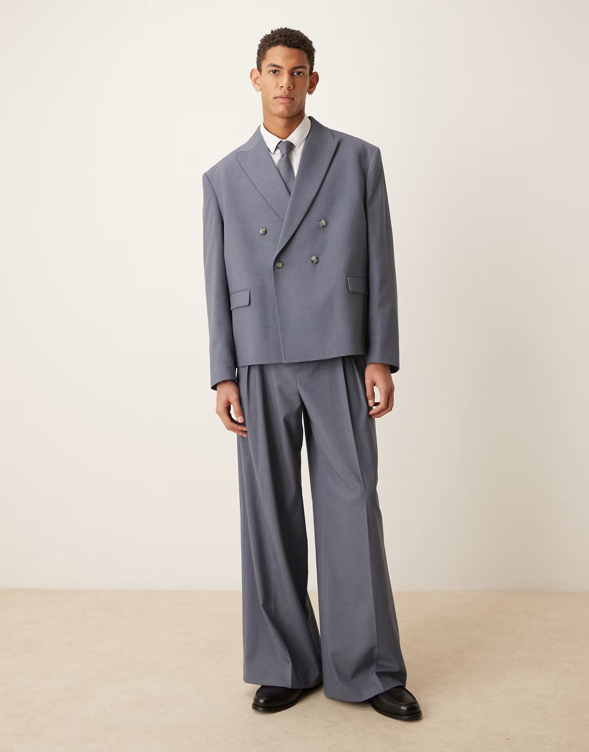 ASOS ASOS DESIGN loose suit trousers in light blue
