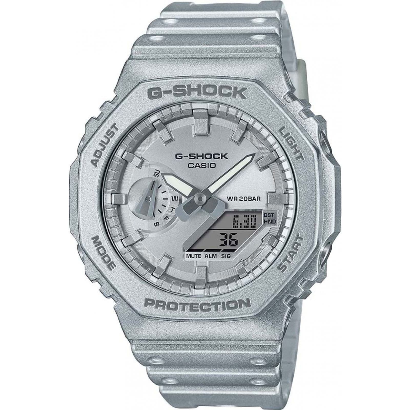 Casio Casio Men's GA-2100FF-8AER G-Shock 45mm Quartz Watch in Silver