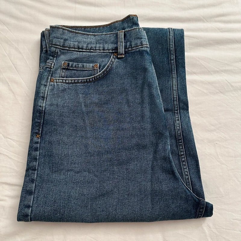 ASOS Mid-Wash Blue Straight Fit Jeans