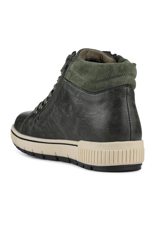 Pavers Pavers Women's Lace Up Trainers with Side Zip in Khaki - 3