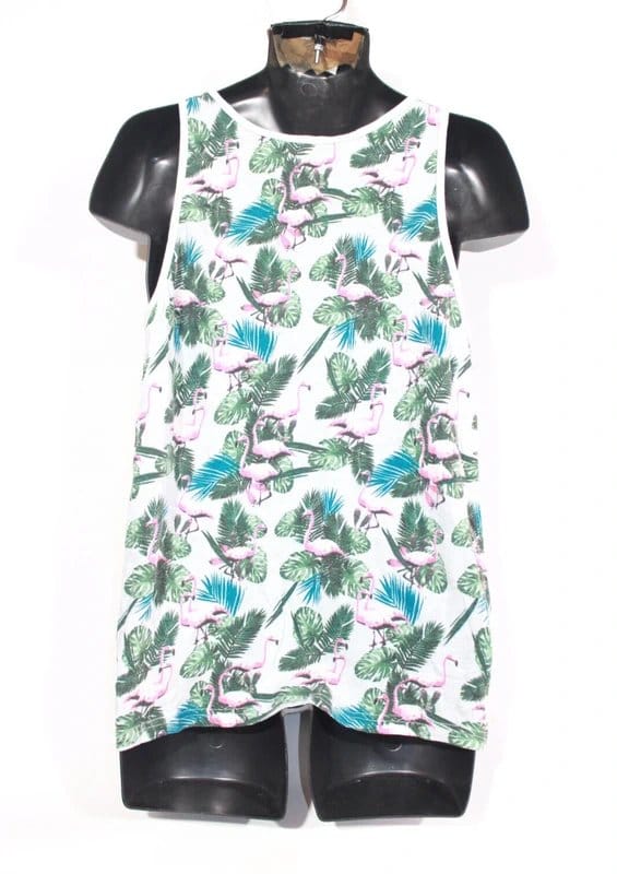 New Look Men's Tropical Print Vest Bundle