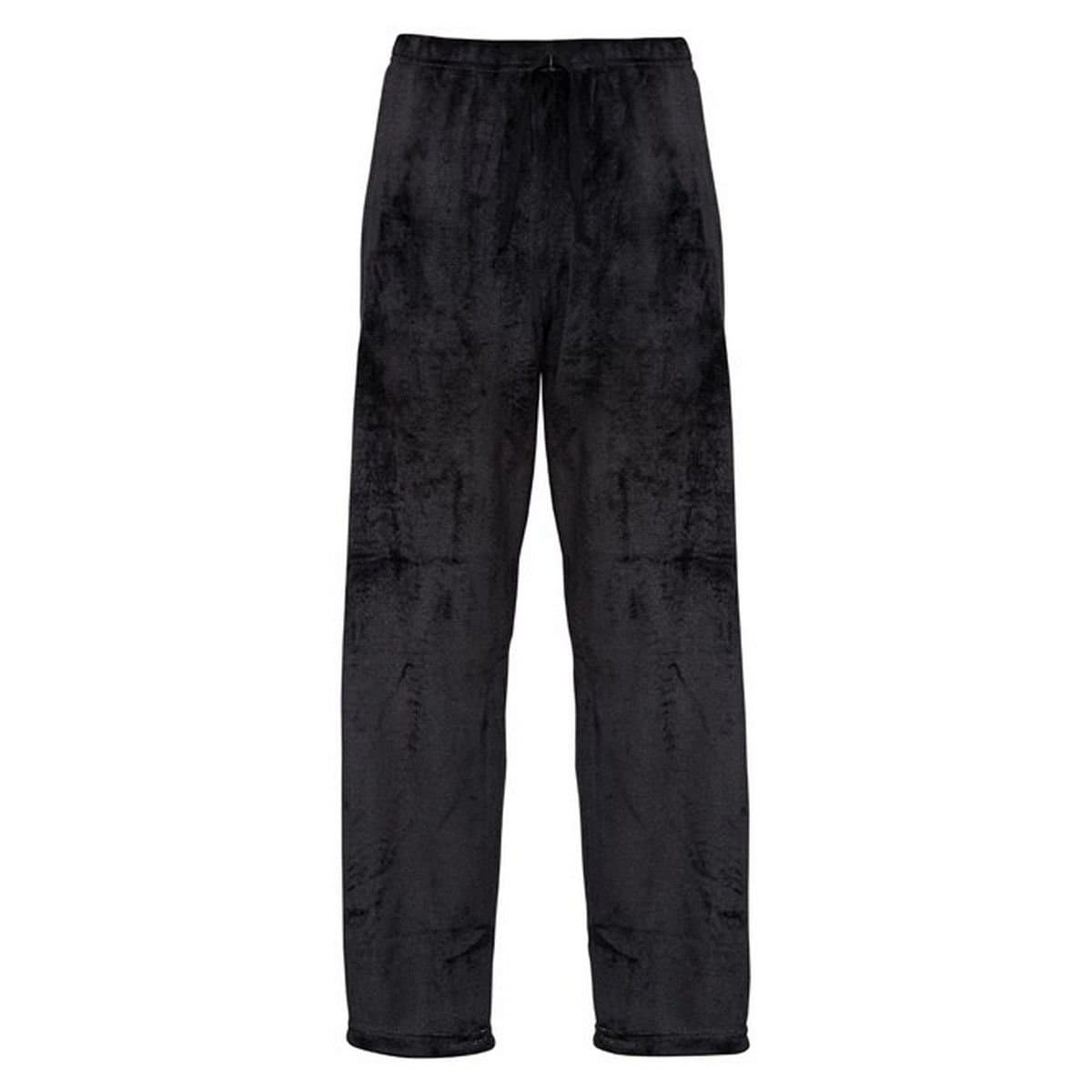 Ribbon Ribbon Men's Eskimo Style Fleece Lounge Pants in Black