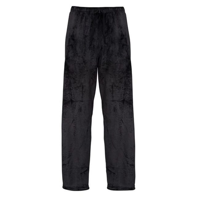 Ribbon Ribbon Men's Eskimo Style Fleece Lounge Pants in Black - 2
