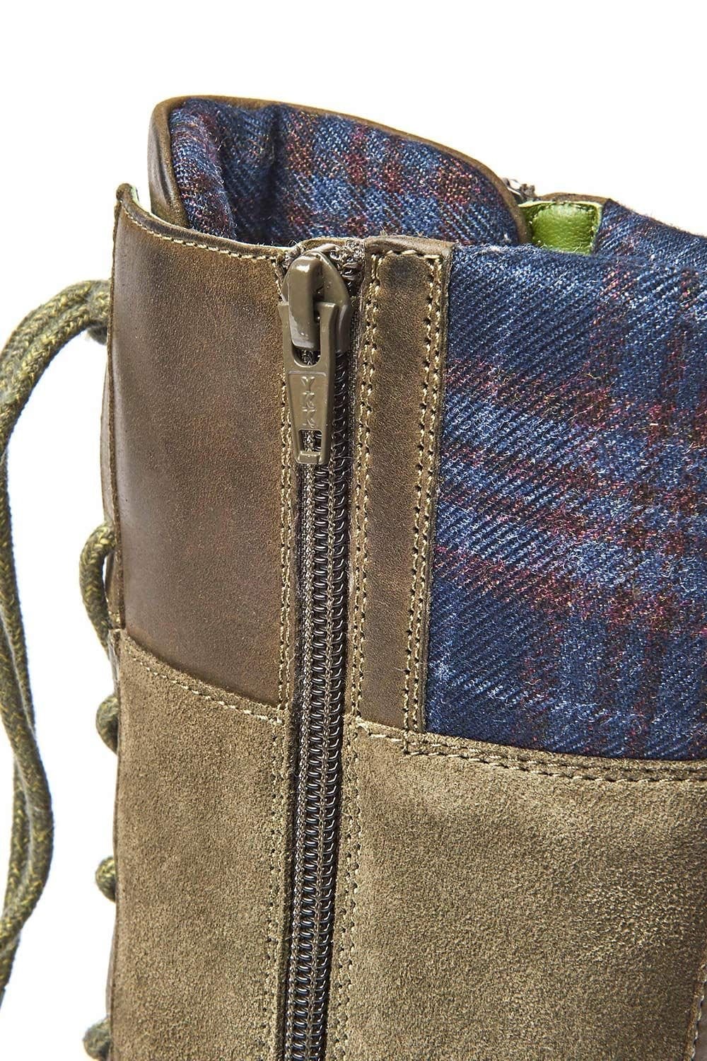 Moshulu Moshulu Women's 'Helga' Mid Calf Lace Up Boot in Olive - 4