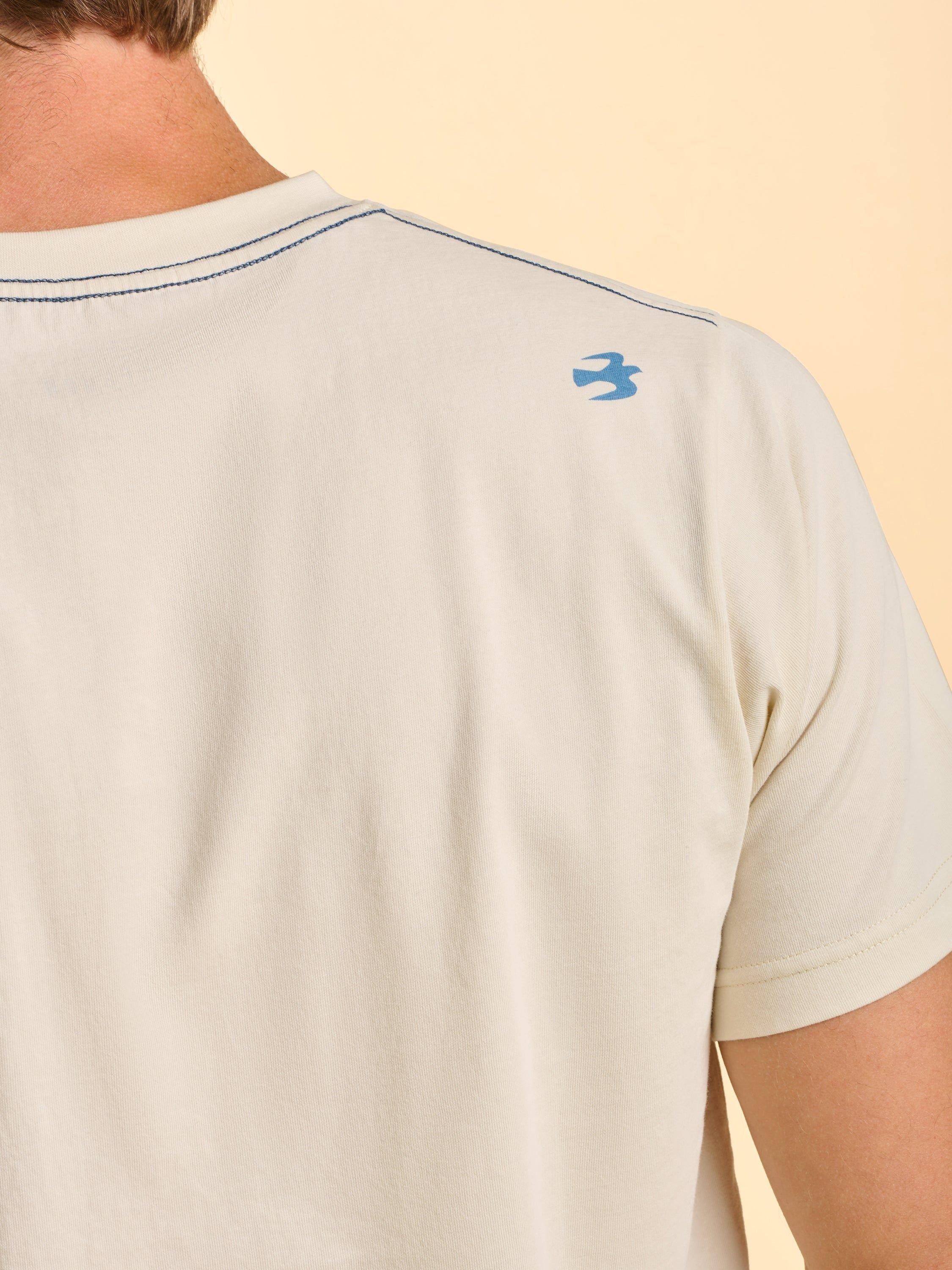 Brakeburn Brakeburn Men's Tayport T-Shirt in Cream - 2