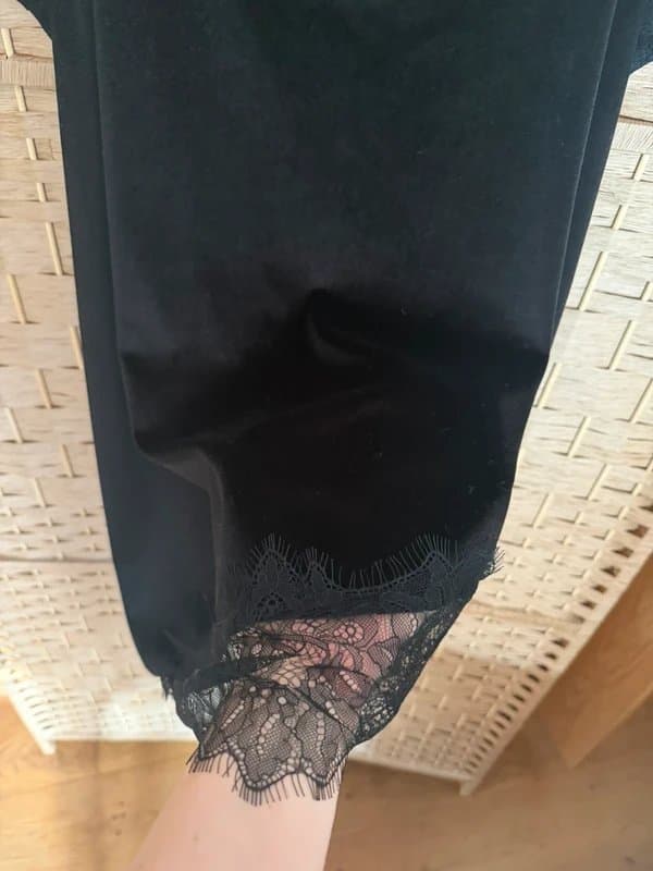 ASOS ASOS black velvet lace cami top