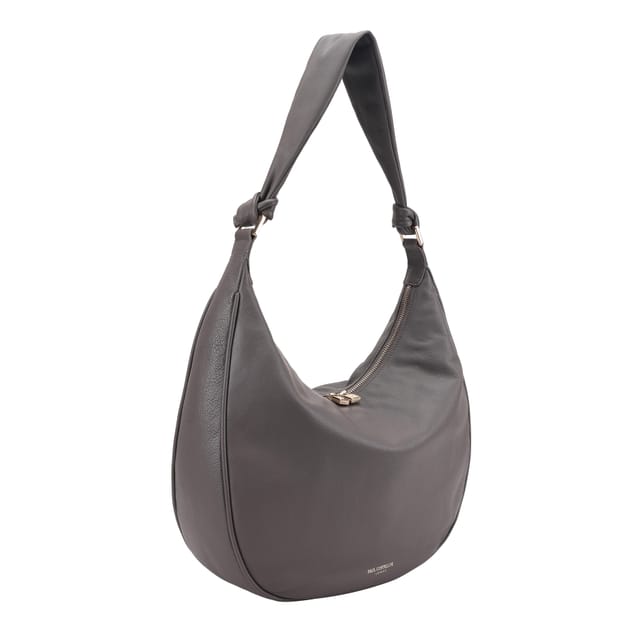 Paul Costelloe Paul Costelloe Women's Anum Leather Shoulder Bag in Grey - 2