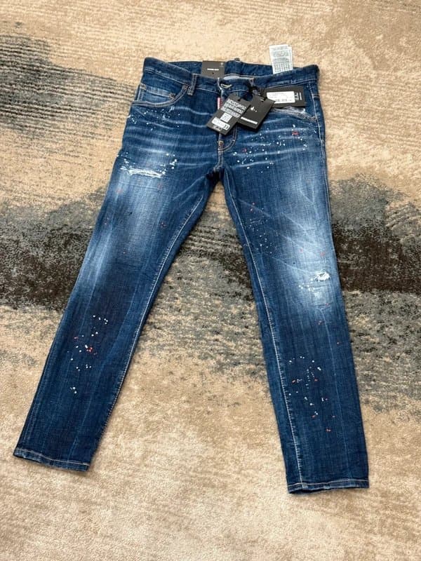 Dsquared2 Dsquared2 Skater Skinny Jeans - Blue  Red Spot Size 46 UKW32 RRP £580