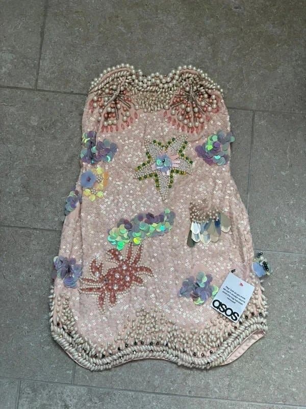 ASOS Selling mermaid sequin pearl detail dress