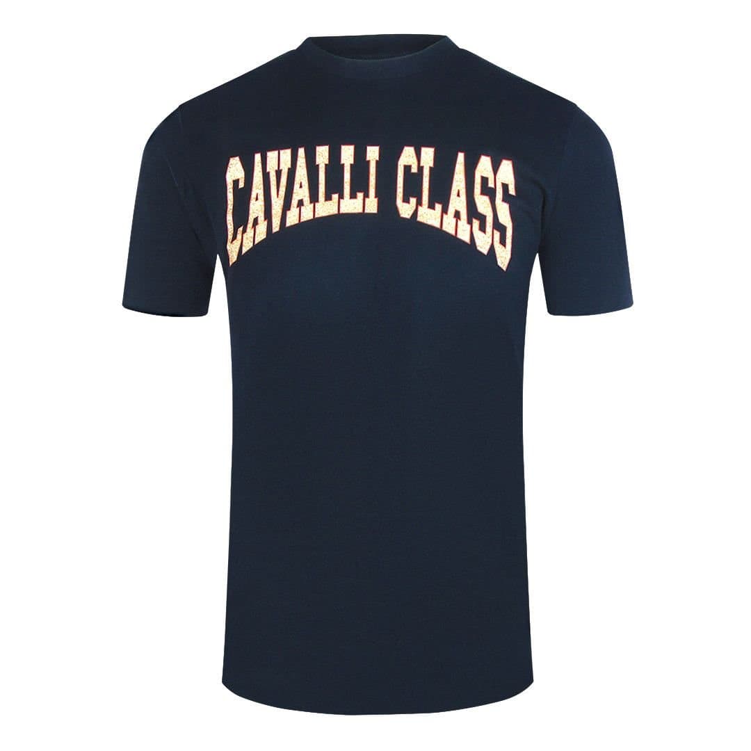 Cavalli Class Cavalli Class Navy Blue Varsity Logo T-Shirt