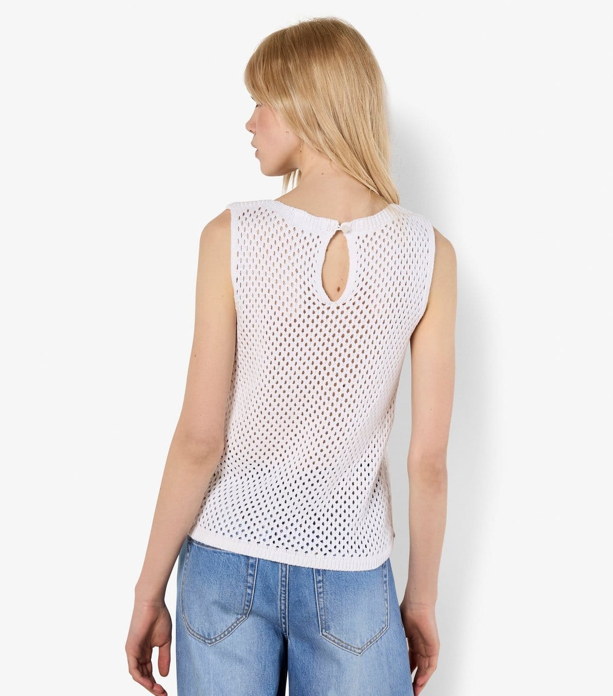 Apricot Women's White Crochet Sunflower Sleeveless Top Apricot New Look - 4