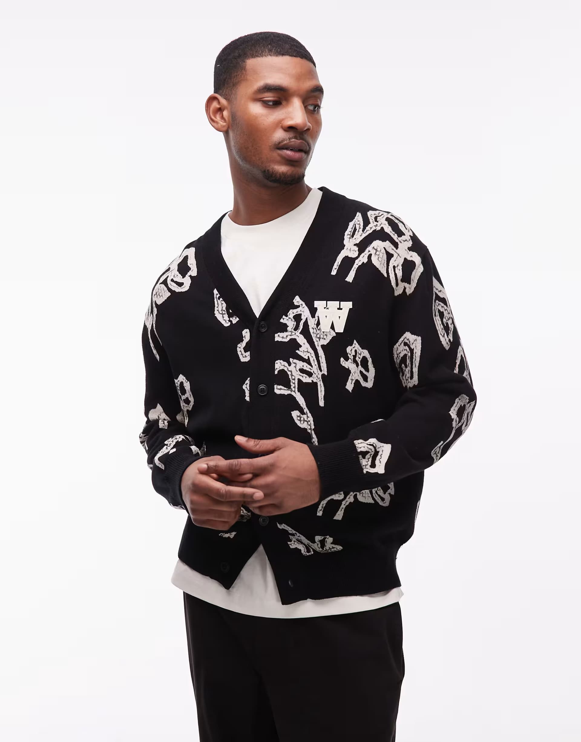 ASOS Double A By Wood Wood leif cardigan in multi