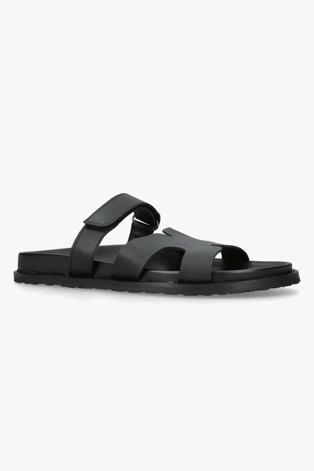 Steve Madden STEVE MADDEN Men's 'Manu 017' Leather Sandals in Black - 4