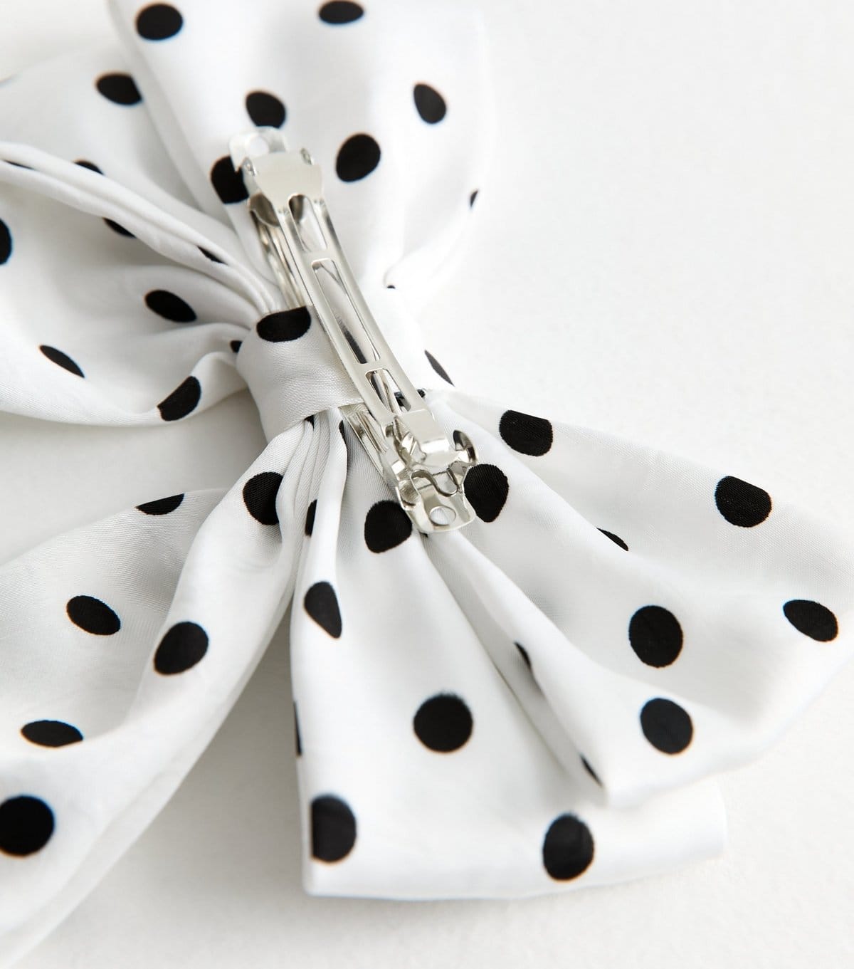 New Look White Polka Dot Bow Hair Clip New Look - 4