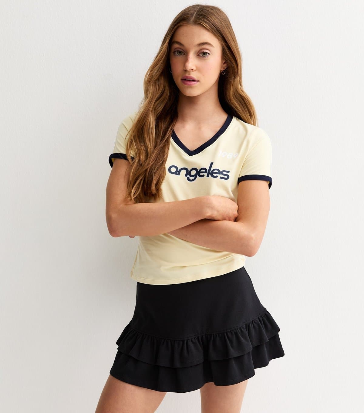New Look Girls' Black Tiered Rara Skort New Look