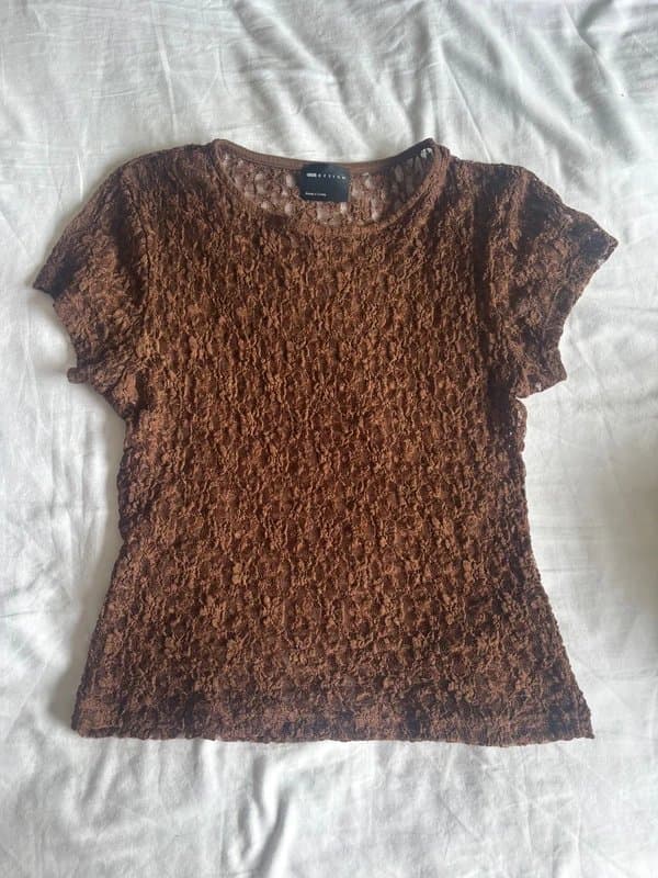 ASOS Design ASOS Brown Lace Tee