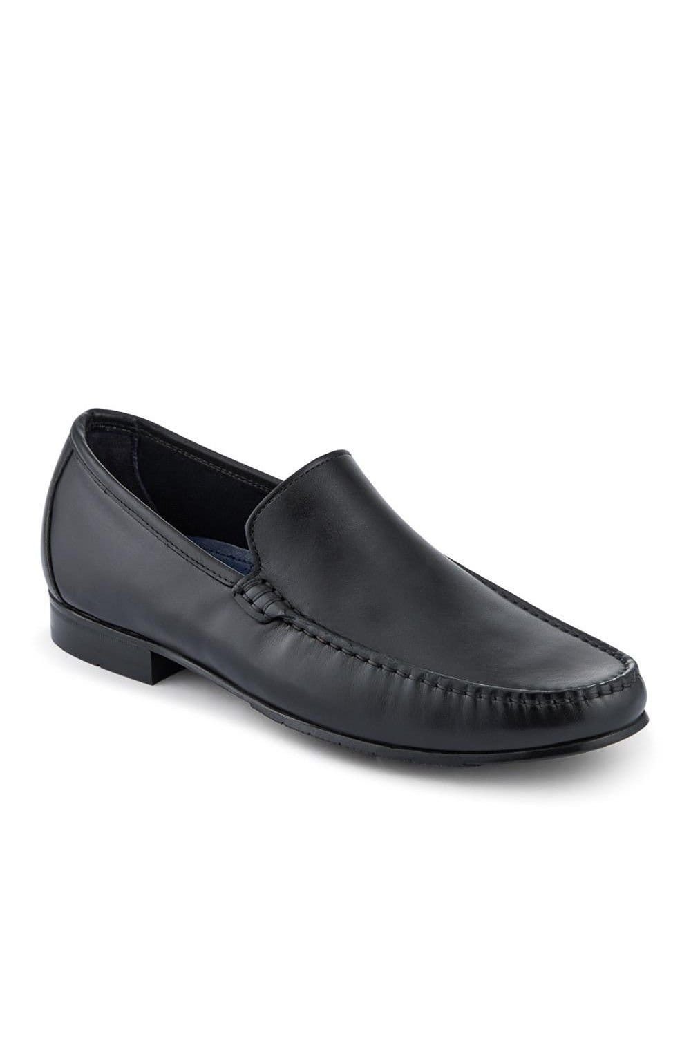 Jones Bootmaker Jones Bootmaker Men's Quint Casual Leather Slip-On Loafers in Black - 1