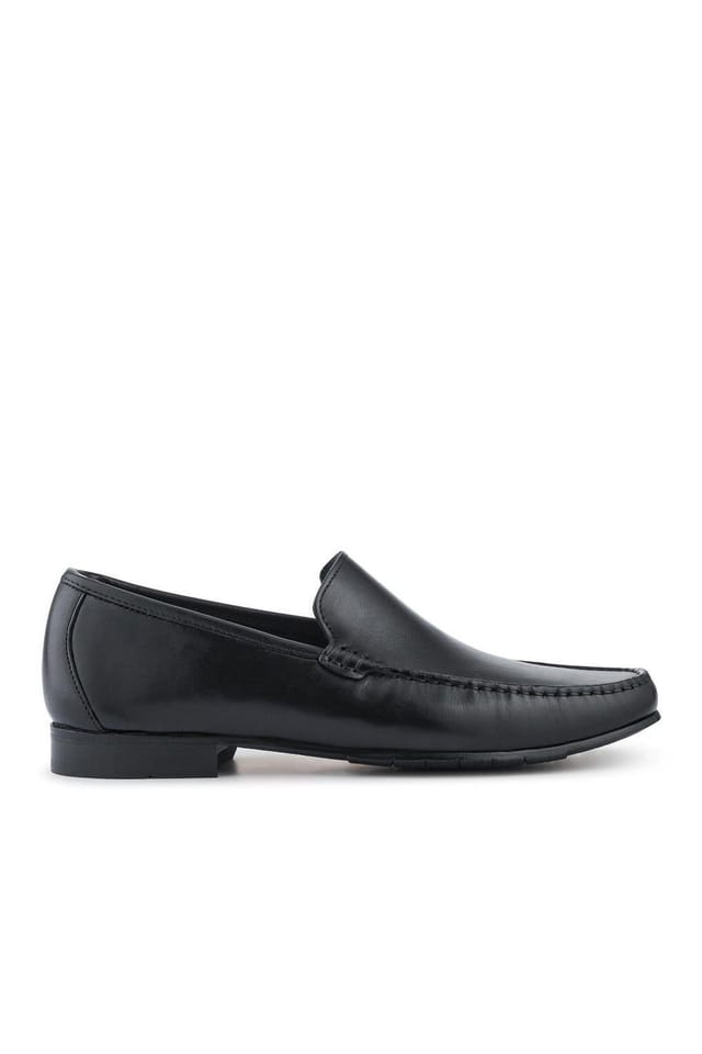 Jones Bootmaker Jones Bootmaker Men's Quint Casual Leather Slip-On Loafers in Black - 2