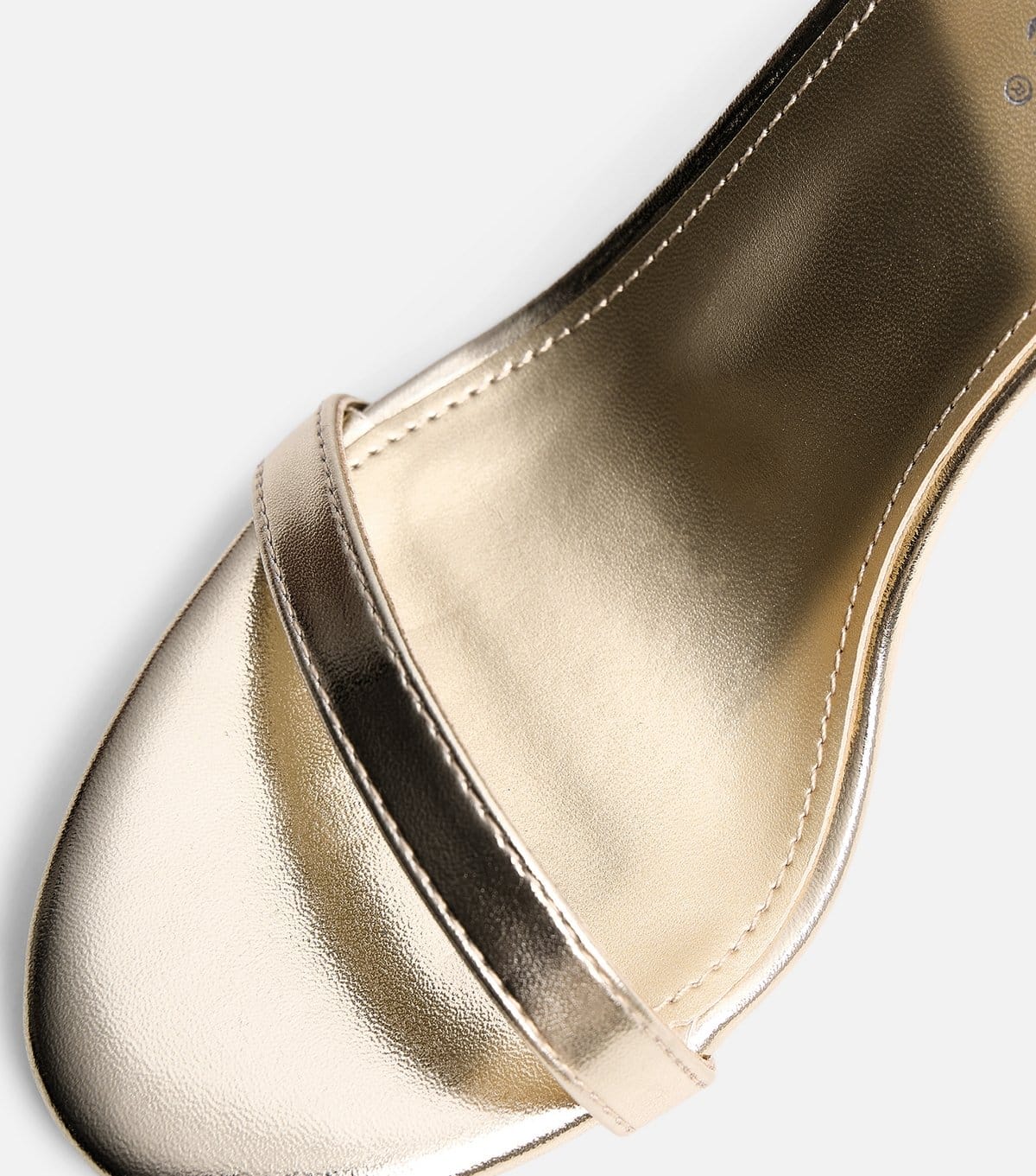 Public Desire Women's Gold Barely Round Slingback Stiletto Sandals Public Desire New Look - 4