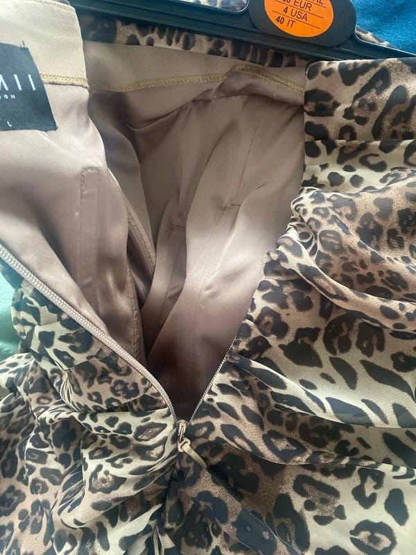 ASOS Mimii London cheetah/leopard print strapless dress (with boning) - 1