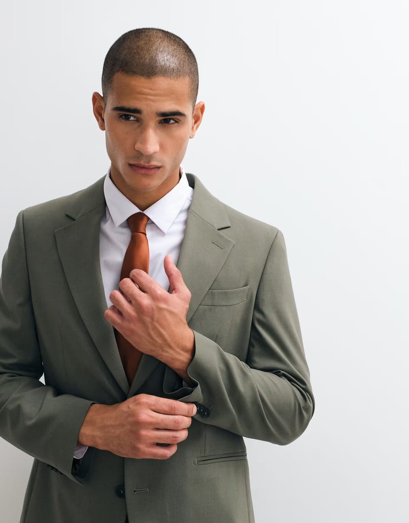 ASOS ASOS DESIGN slim suit jacket in mid khaki - 1