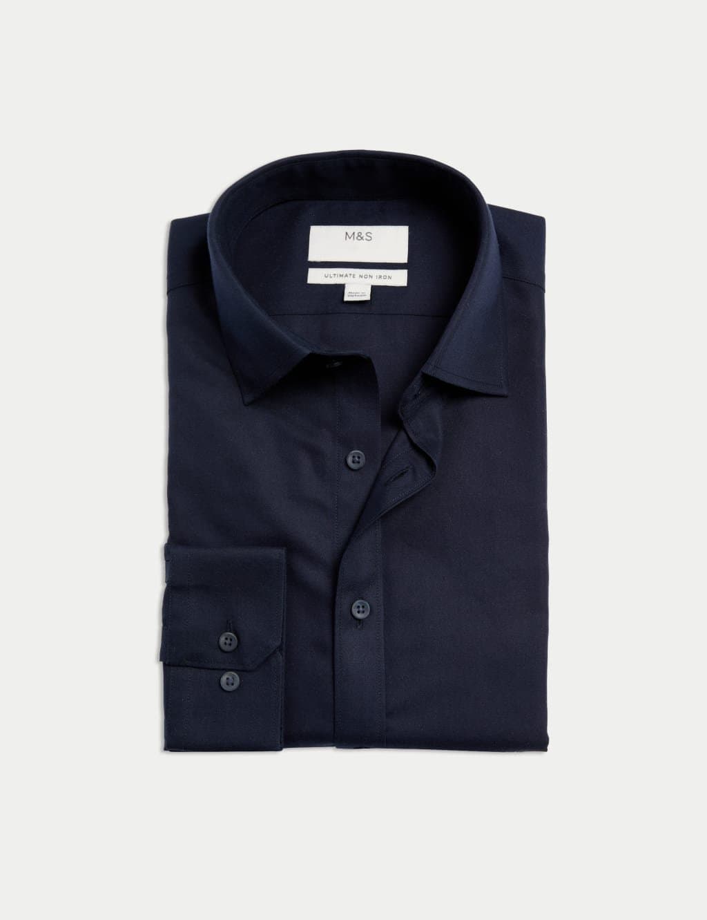 Marks & Spencer M&S Dark Navy Non Iron Cotton Shirt