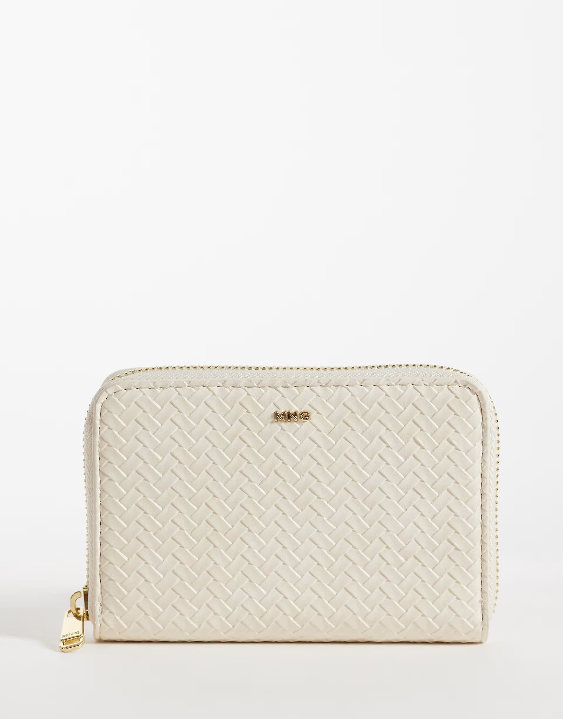 ASOS ASOS Textured Faux Leather Purse In Oat