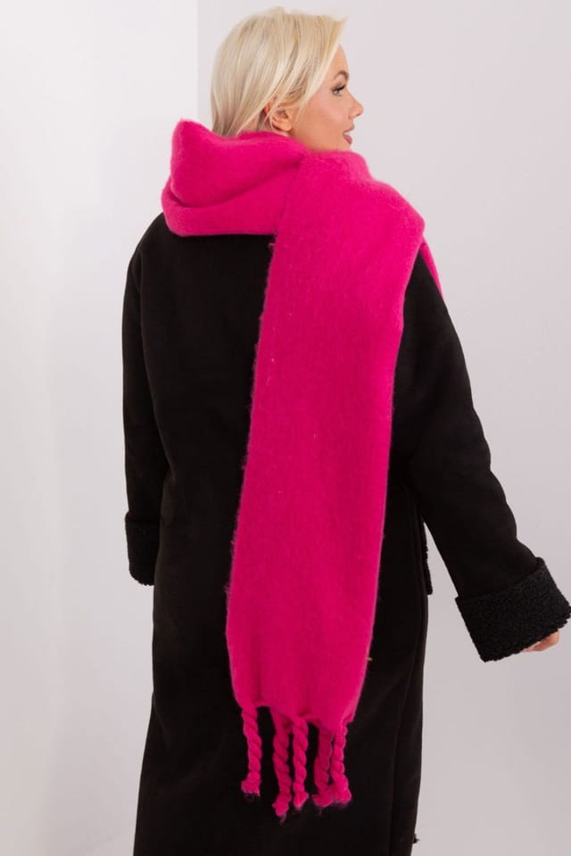 Love Lace Love Lace Women's Long Smooth Polyester Scarf with Tassels for Winter Wrap in Pink - 3