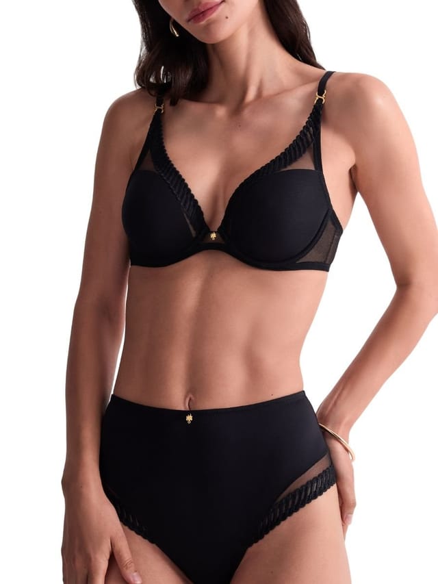 Aubade Aubade Women's Sheer Emotion High Waist Brief in Black - 3