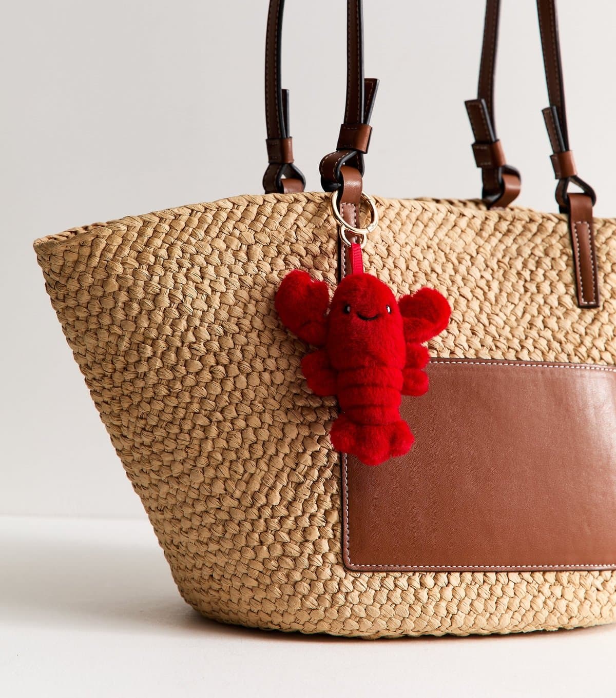 New Look Bright Red Plush Lobster Bag Charm New Look