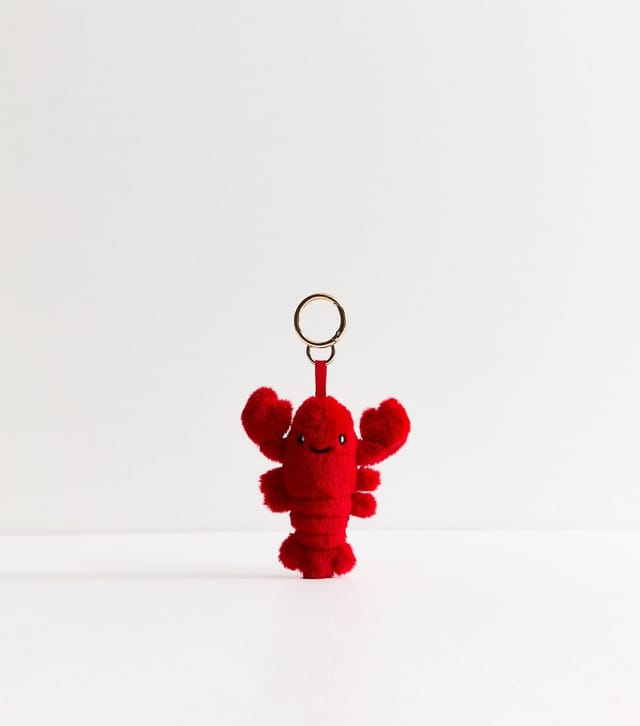 New Look Bright Red Plush Lobster Bag Charm New Look - 3