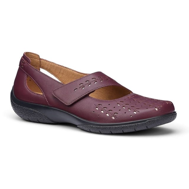 Hotter Hotter Women's 'Daphne' Mary Janes in Maroon - 2