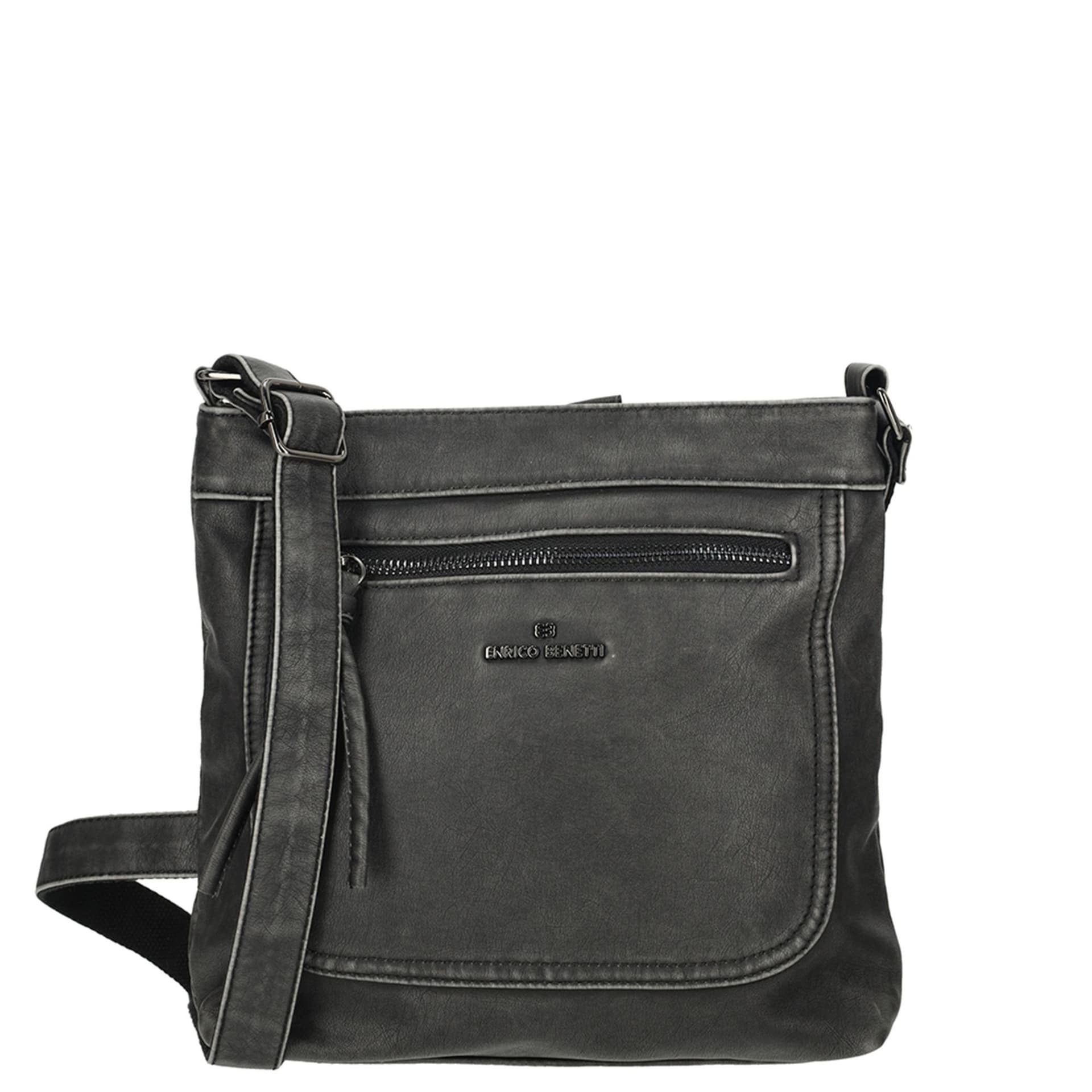 Enrico Benetti Enrico Benetti Women's Harper Single Handle Faux Leather Shoulder Bag in Black