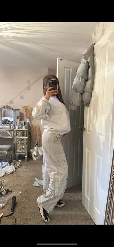 ASOS ASOS design oversized cargo trousers with multi pockets in washed grey