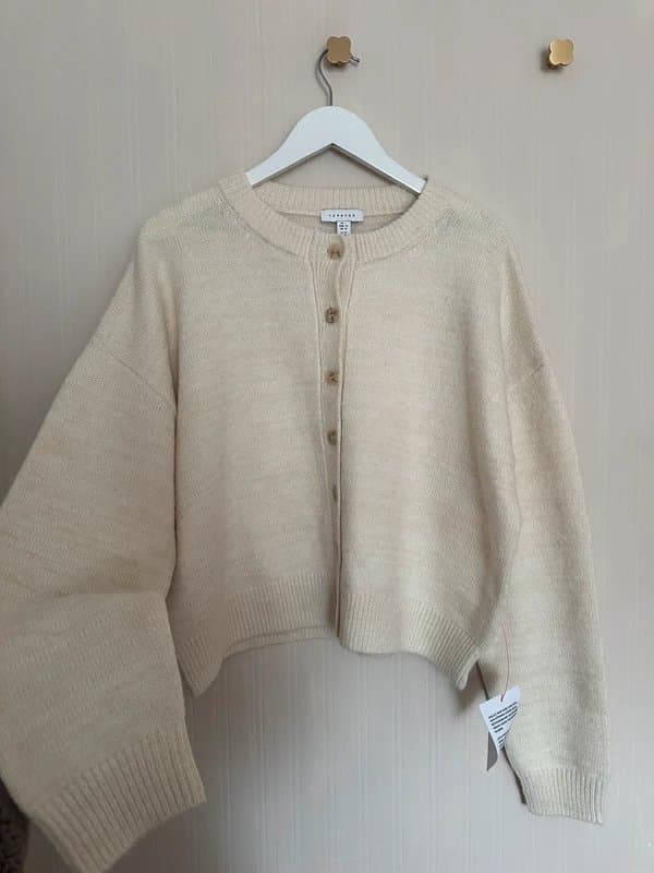 Topshop Topshop cream knitted cardigan