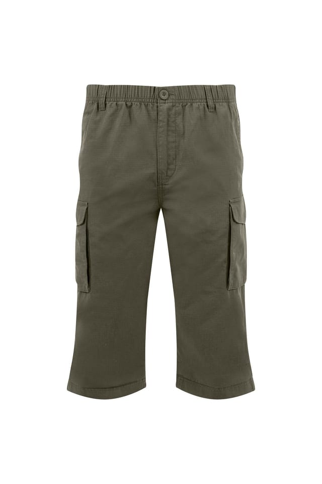 Weird Fish Weird Fish Men's Summersville 3/4 Length Ripstop Cargo Shorts in Olive - 2