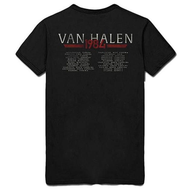Van Halen Van Halen Men's 84 Tour Back Print T-Shirt in Black - 2