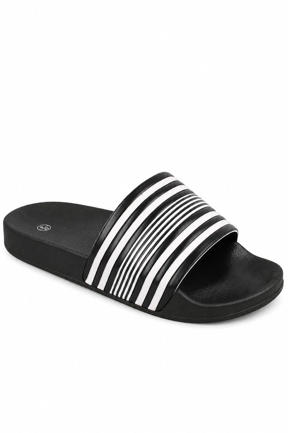 Spot On Spot On Men's Detail Lightweight Pool Slider Sandals in True Black - 1