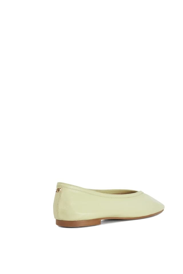 Dune London Dune London Women's 'Hetta' Leather Ballet Pumps in Green - 3