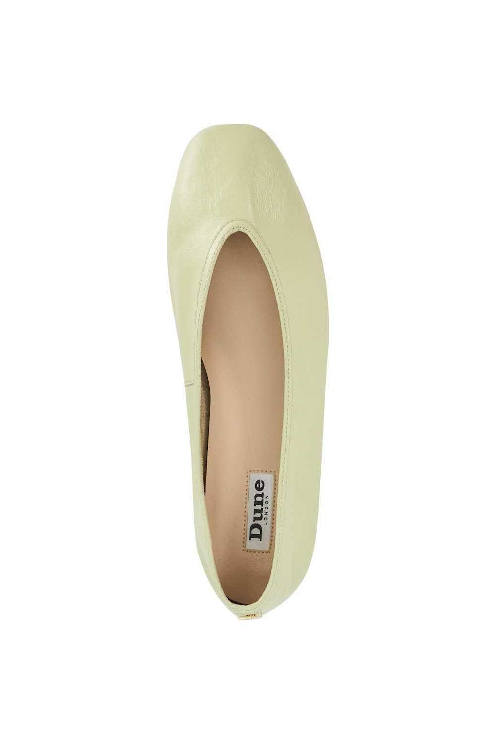 Dune London Dune London Women's 'Hetta' Leather Ballet Pumps in Green - 4