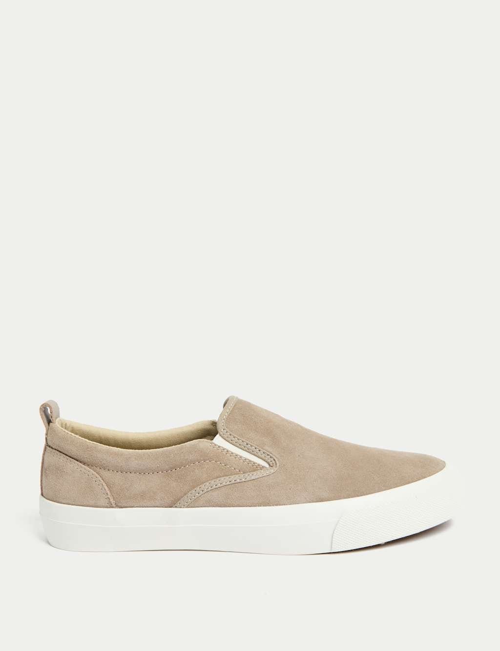 Marks & Spencer M&S Suede Slip-On Pumps Stone - 1