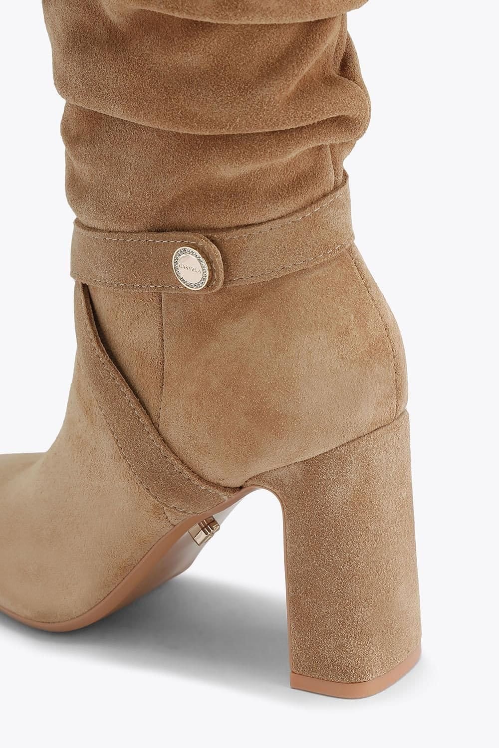 Carvela Carvela Women's 'Jackpot Slouch Knee' Suede Boots in Camel - 4