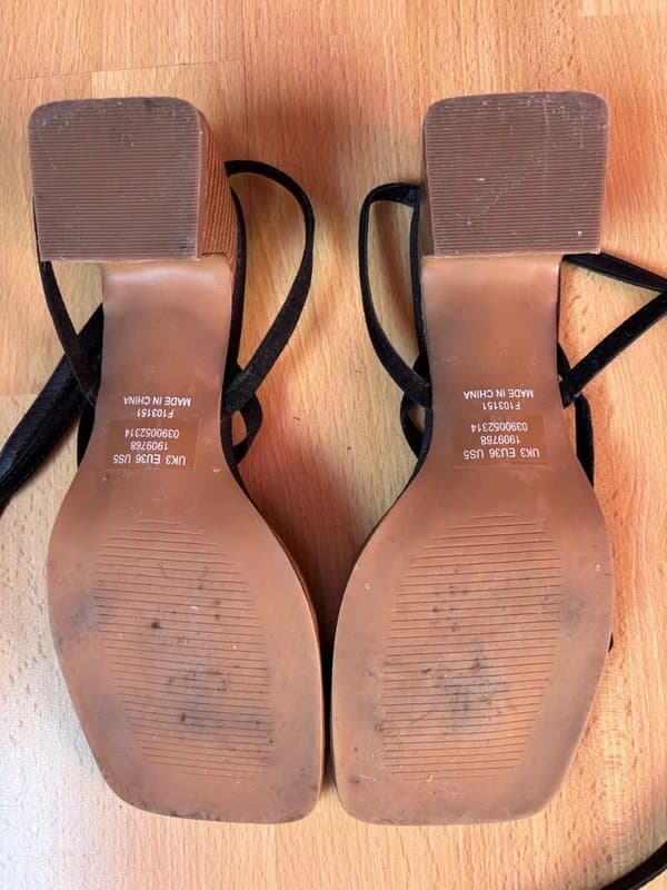 ASOS ASOS | Black and brown leather lace-up sandals with a 4cm heel