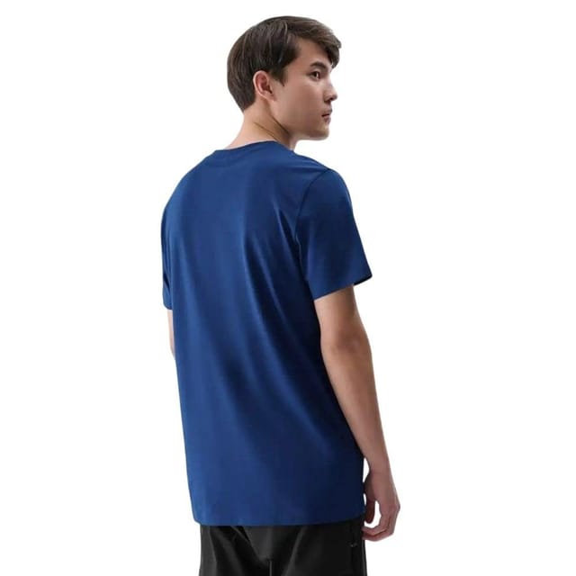 4F 4F Men's Plain Regular T-Shirt in Navy - 2