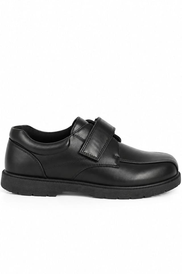 Spot On Spot On Men's Wide Strap Formal School Shoes in Jet Black - 2